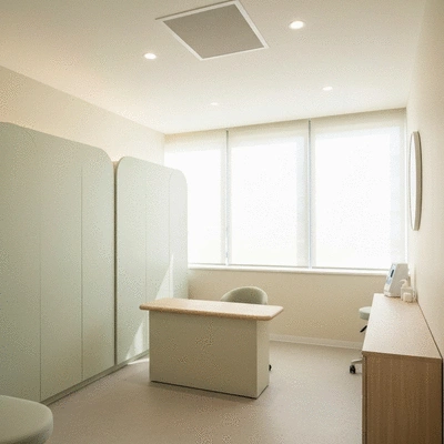 Professional consultation in a bright modern office or health clinic environment